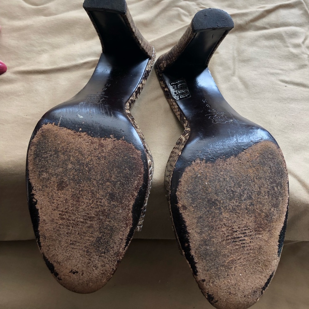 Via Spiga Snakeskin Slide Sandals - Picture 3 of 3